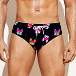 Colorful French Bulldog Print Men's Swim Briefs