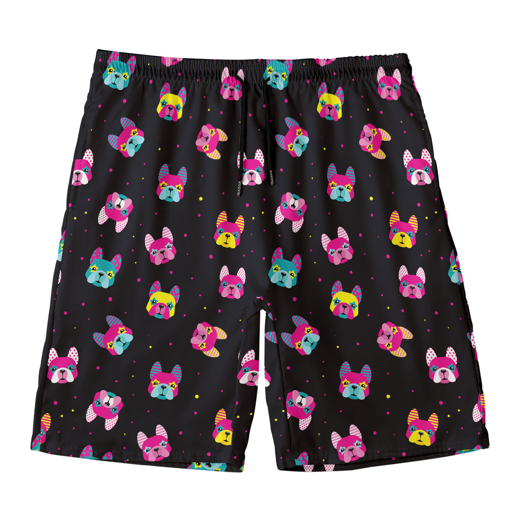 Colorful French Bulldog Print Men's Swim Trunks