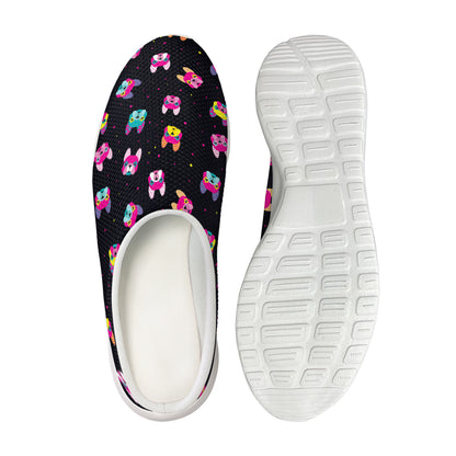 Colorful French Bulldog Print Mesh Casual Shoes