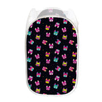 Colorful French Bulldog Print Mesh Laundry Hamper
