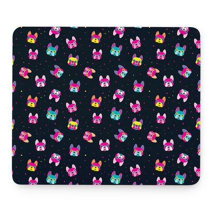 Colorful French Bulldog Print Mouse Pad