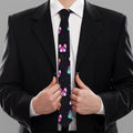 Colorful French Bulldog Print Necktie