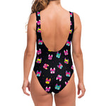 Colorful French Bulldog Print One Piece Swimsuit