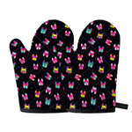 Colorful French Bulldog Print Oven Mitts