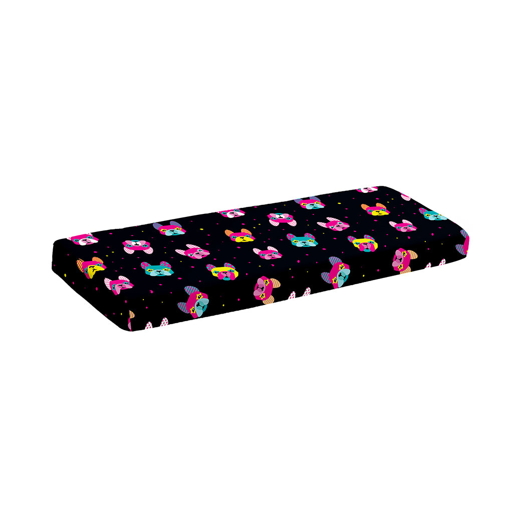 Colorful French Bulldog Print Piano Keyboard Cover