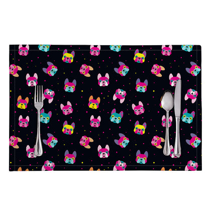Colorful French Bulldog Print Placemat