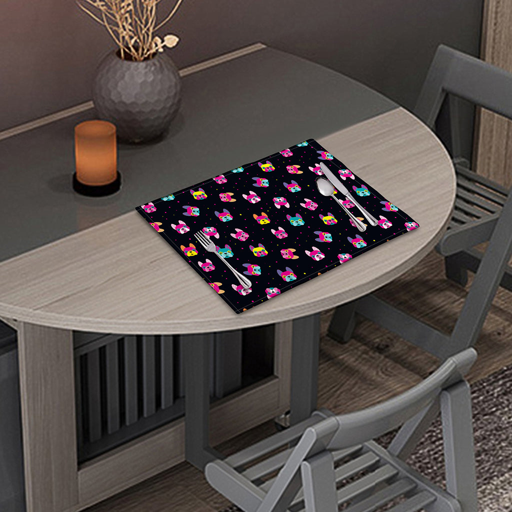 Colorful French Bulldog Print Placemat