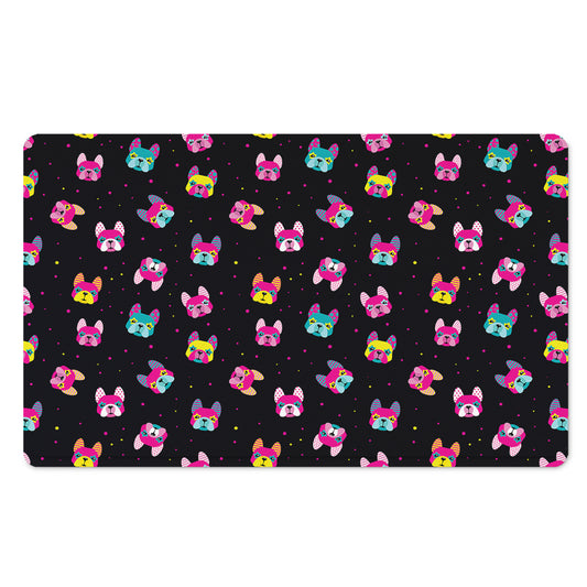 Colorful French Bulldog Print Polyester Doormat