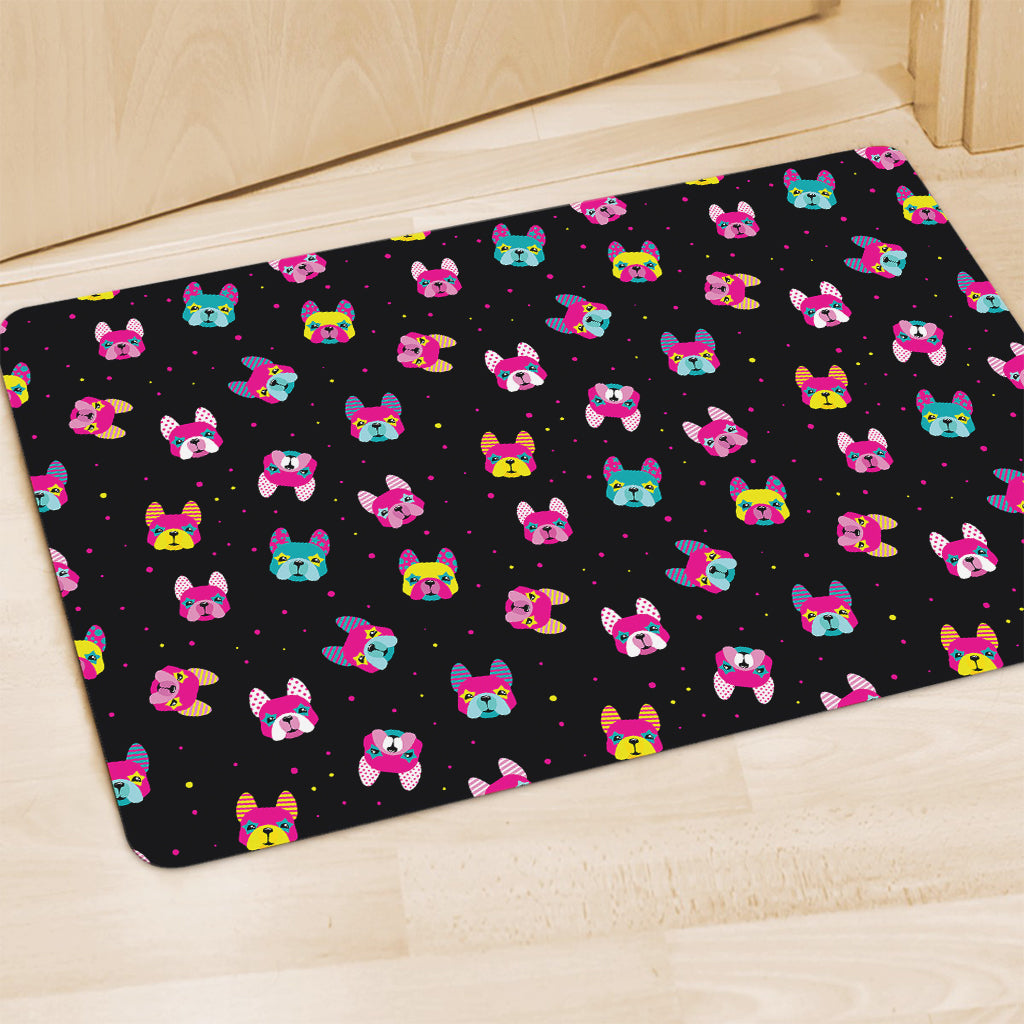Colorful French Bulldog Print Polyester Doormat