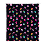 Colorful French Bulldog Print Polyester Shower Curtain