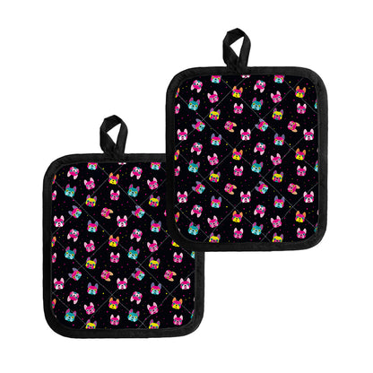 Colorful French Bulldog Print Pot Holders