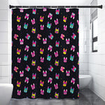 Colorful French Bulldog Print Premium Shower Curtain
