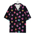 Colorful French Bulldog Print Rayon Hawaiian Shirt