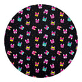 Colorful French Bulldog Print Round Blanket