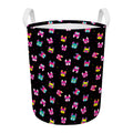 Colorful French Bulldog Print Round Laundry Basket