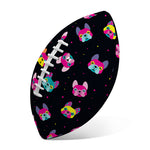 Colorful French Bulldog Print Rugby Ball