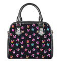 Colorful French Bulldog Print Shoulder Handbag