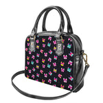 Colorful French Bulldog Print Shoulder Handbag