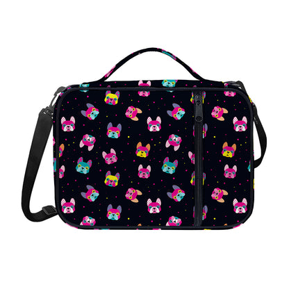 Colorful French Bulldog Print Shoulder Strap Bible Bag