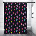 Colorful French Bulldog Print Shower Curtain