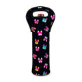 Colorful French Bulldog Print Single Neoprene Wine Tote