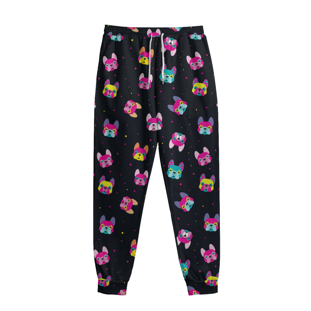 Colorful French Bulldog Print Sweatpants