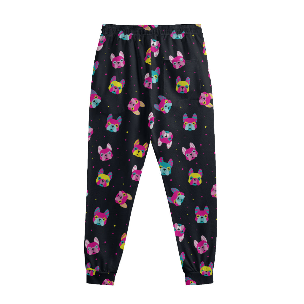 Colorful French Bulldog Print Sweatpants