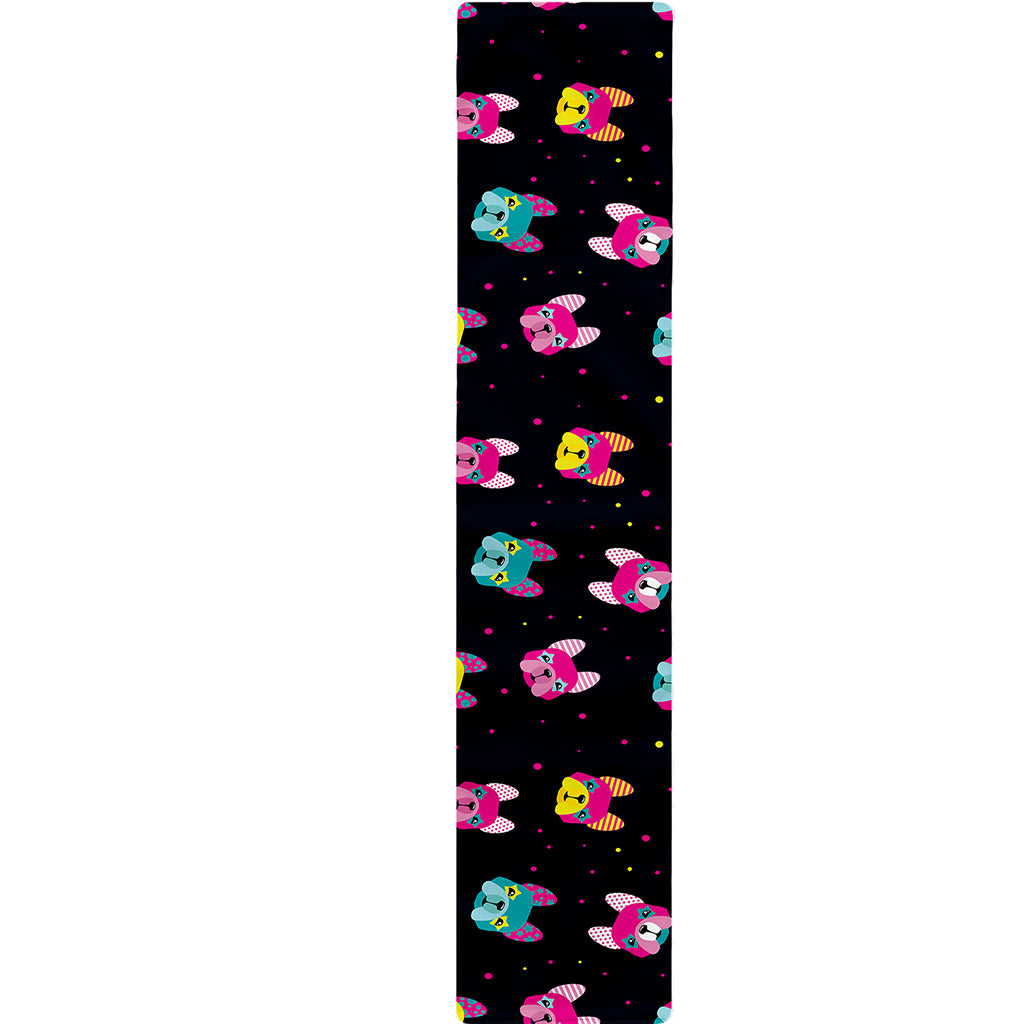 Colorful French Bulldog Print Table Runner