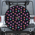 Colorful French Bulldog Print Tire Cover With Camera Hole