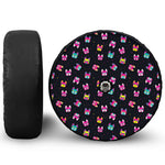Colorful French Bulldog Print Tire Cover With Camera Hole