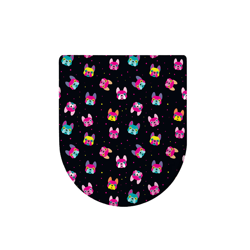 Colorful French Bulldog Print Toilet Lid Cover