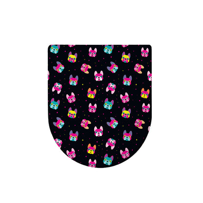 Colorful French Bulldog Print Toilet Lid Cover