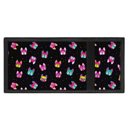 Colorful French Bulldog Print Trifold Wallet