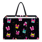 Colorful French Bulldog Print Utility Tote Bag