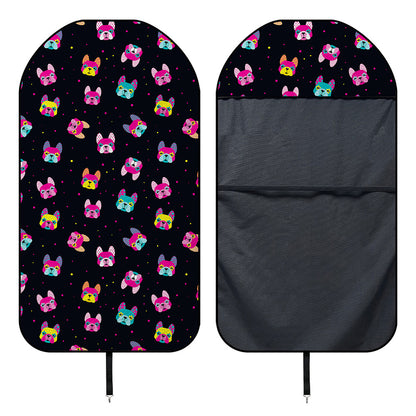 Colorful French Bulldog Print Waterproof Car Seat Cover