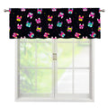 Colorful French Bulldog Print Window Valance