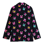 Colorful French Bulldog Print Women's Blazer