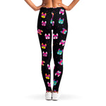 Colorful French Bulldog Print Women's Leggings