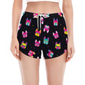Colorful French Bulldog Print Women's Split Running Shorts