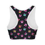 Colorful French Bulldog Print Women's Sports Bra