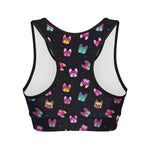 Colorful French Bulldog Print Women's Sports Bra