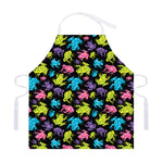 Colorful Frog Pattern Print Adjustable Apron