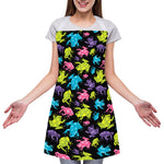 Colorful Frog Pattern Print Adjustable Apron