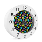 Colorful Frog Pattern Print Alarm Clock