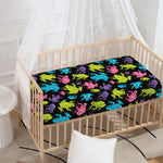 Colorful Frog Pattern Print Baby Crib Sheet