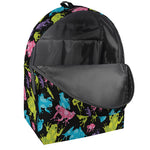 Colorful Frog Pattern Print Backpack