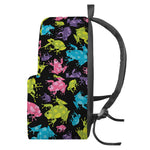 Colorful Frog Pattern Print Backpack