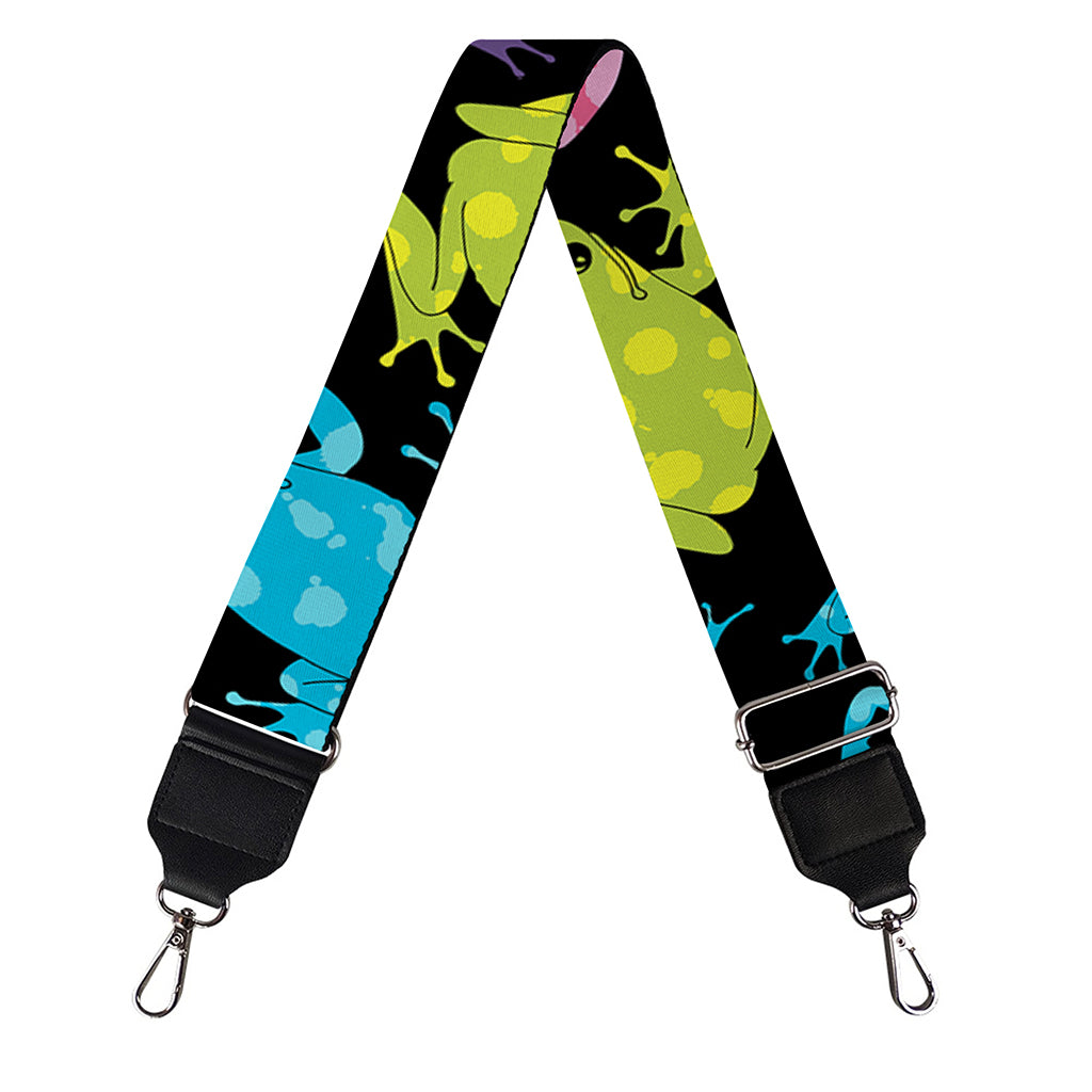 Colorful Frog Pattern Print Bag Strap