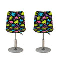Colorful Frog Pattern Print Bar Stool Covers