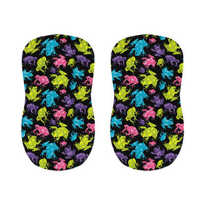 Colorful Frog Pattern Print Bar Stool Covers